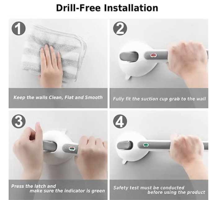 Suction Grab Rail 50cm (Folding) - Image 4